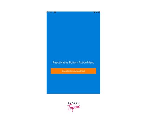 React Native Action Sheet Scaler Topics
