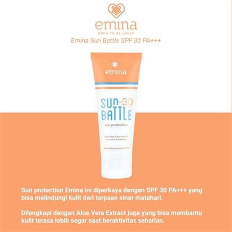 Emina Sun Battle Sunscreen SPF 30 PA 60 Ml Lazada Indonesia