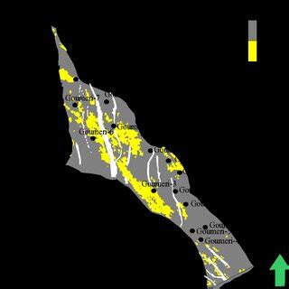 Facies Model Shows The Spatial Distribution Of The Sediments Yellow