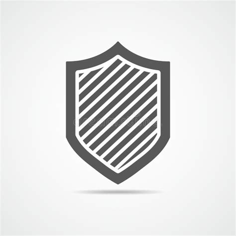 Black Shield Icon Vector Illustration Stock Illustration