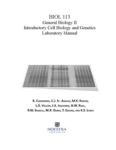 BIOL 113 Lab Manual Spring 2023 BIOL 113 General Biology II