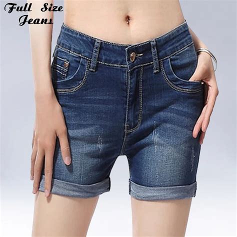 Stretch Denim Shorts Plus Size