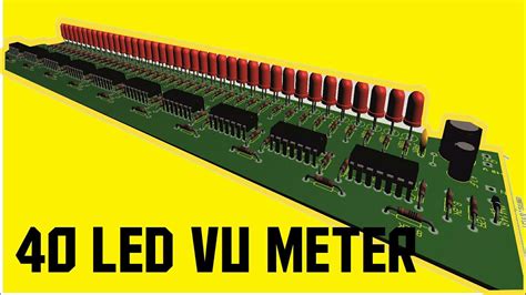 Vu Meter 40 LED On PCB With LM3915 TUTORIAL