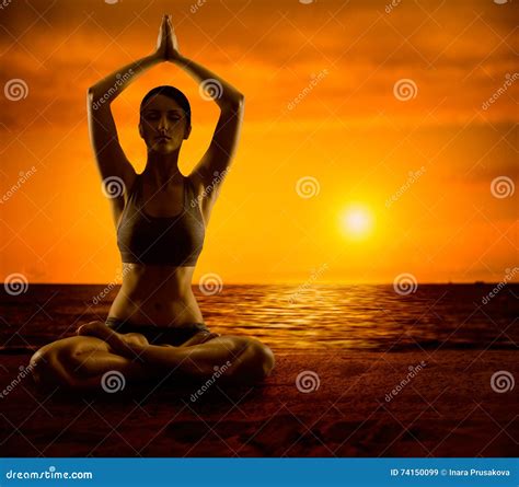 Yoga Meditate Girl Meditation In Lotus Position Woman Healthy