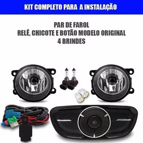 Kit Farol Milha Neblina Fiat Argo Cronos Botão Mod Original