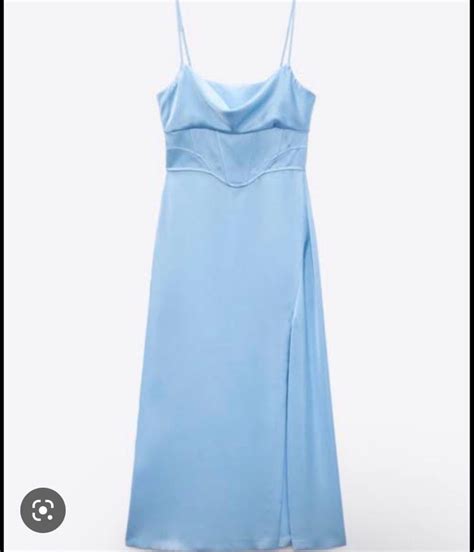 Zara Light Blue Corset Dress Womens Fashion Dresses And Sets Evening