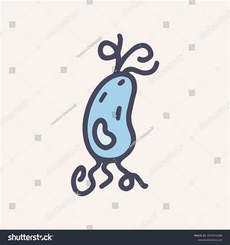 Bacteria Salmonella Color Vector Doodle Icon Stock Vector (Royalty Free ...