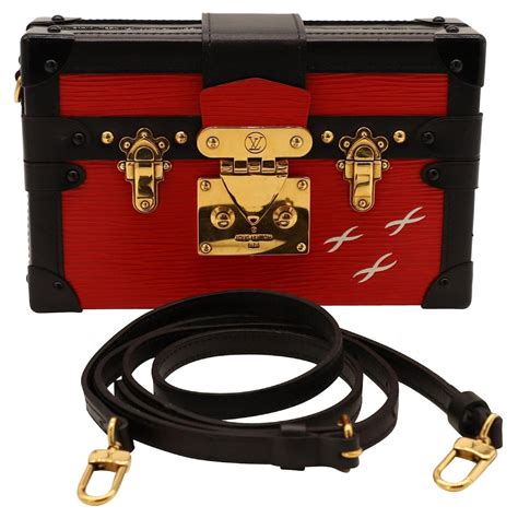 Louis Vuitton La Petite Malle Shoulder Bag In Red Epi Leather Black Ref