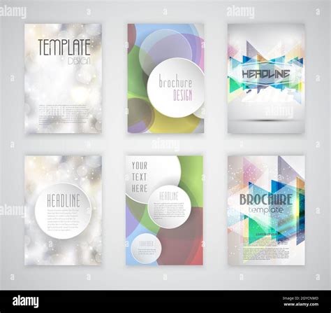 Collection of various brochure design templates Stock Photo - Alamy