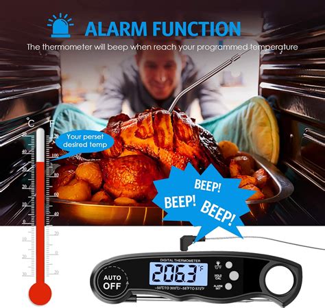 Review (New Version) Meat Thermometer, Oven Safe Thermometer, Instant Read Dual Probe Food ...