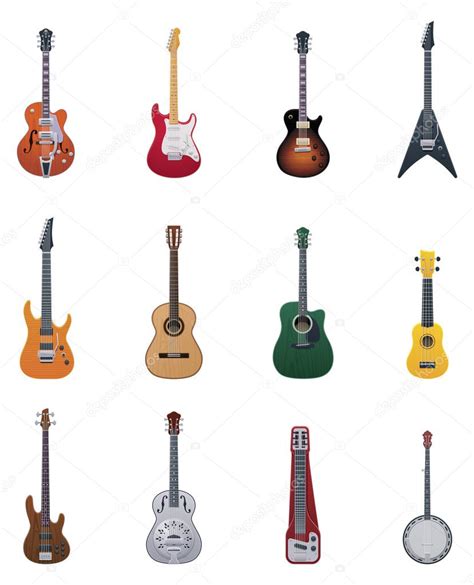 Vector Guitars Icon Set — Stock Vector © Tele52 30528133