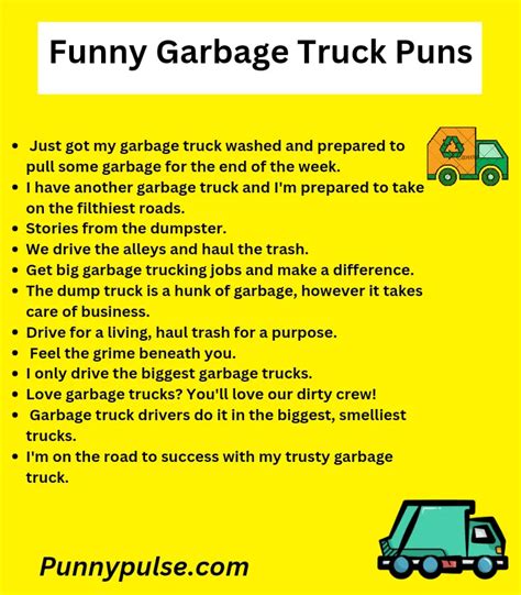 212 Hilarious Garbage Truck Puns To Clean Up Your Humor