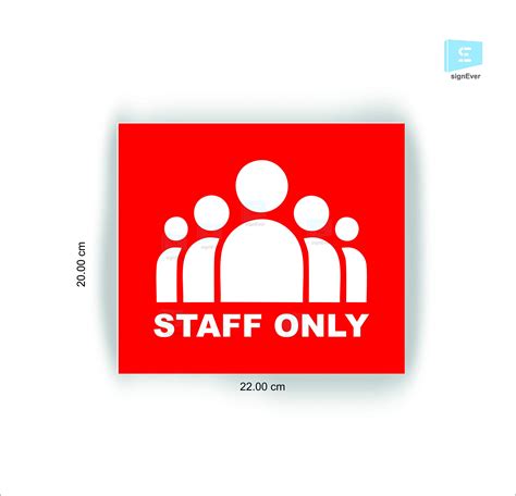 Buy Sign Ever Staff Only Stickers Office Bank Factory Restaurant