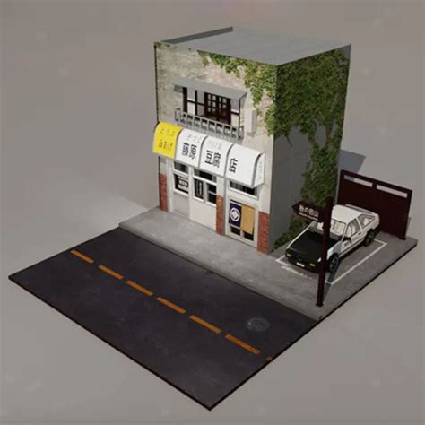 DIORAMA 1:64 CAR Garage Model Parking Lot building DIY Model Car Garage ...