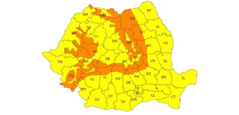 Vreme Rea N Rom Nia Cod Galben I Portocaliu De V Nt Gazeta De Sud