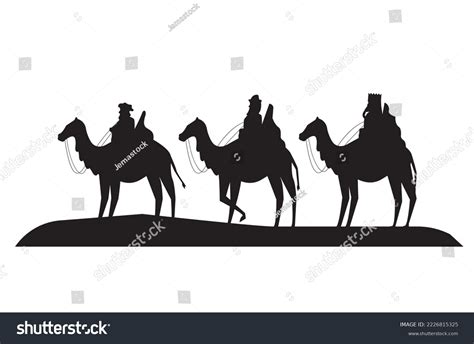 Wise Men Camels Silhouettes Characters Stock Vector Royalty Free 2226815325 Shutterstock