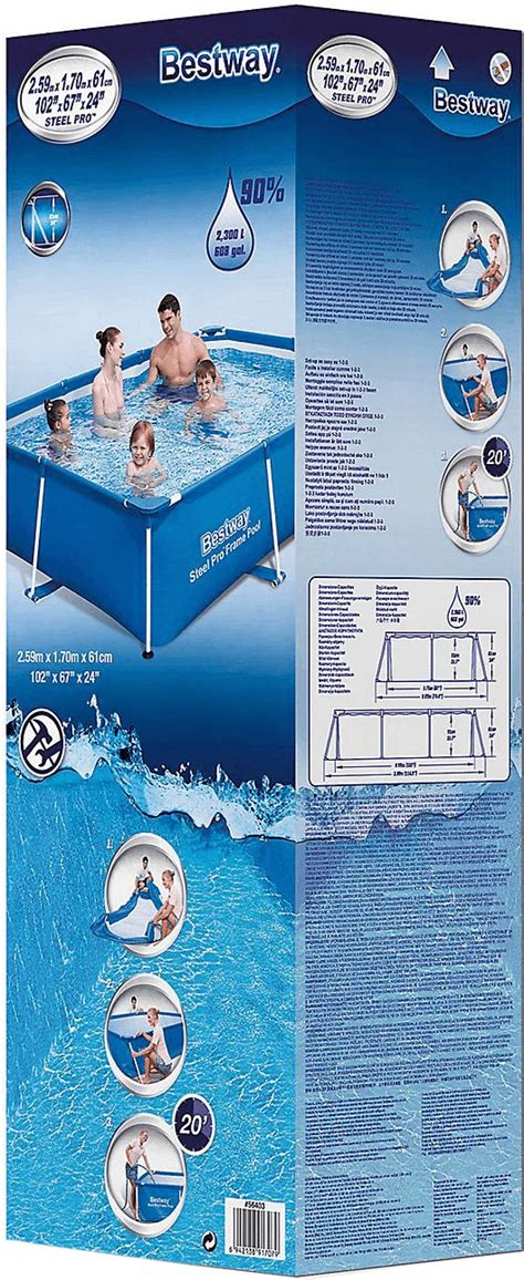 Bestway Frame Pool Deluxe Splash Jr Steel Pro 259 X 170 X 61 Cm