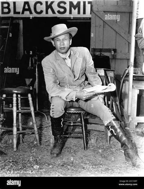 Joseph Cotten On Set Candid Holding Script Pages During Filming Of Duel