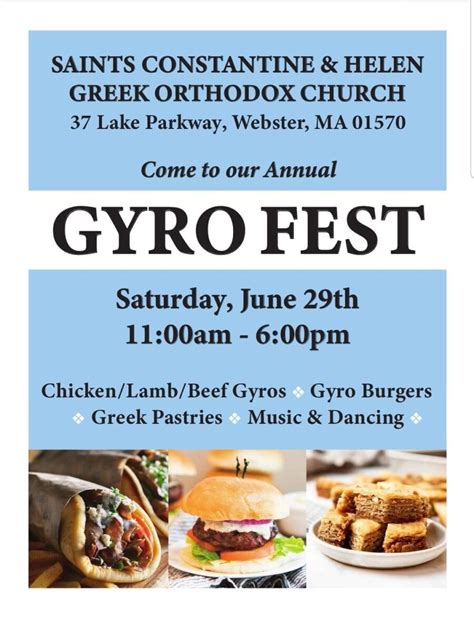 Gyro Festival At Sts Constantine And Helen Greek Church Webster Ma