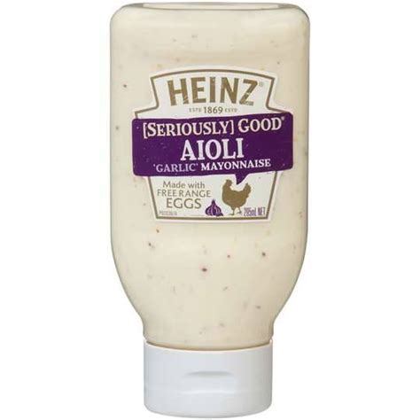 Heinz Seriously Good Aioli Garlic Mayonnaise Ratings Mouths Of Mums