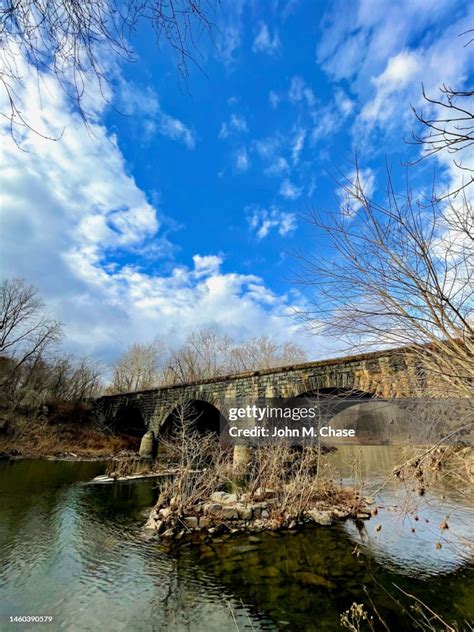 Historic Stone Railroad Bridge Great Cacapon West Virginia High Res