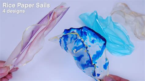 Rice Paper Sails Cake Topper Tutorial 4 Ways To Make Rice Paper Cake Decorations Youtube