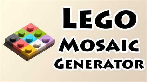 Lego Mosaic Generator Walkthrough YouTube