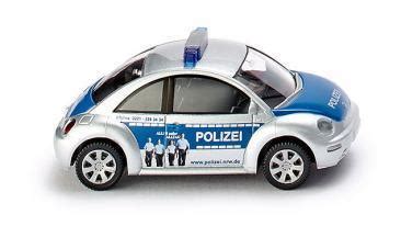 WIKING 0104 44 Polizei VW New Beetle Silber Blau Wasmus