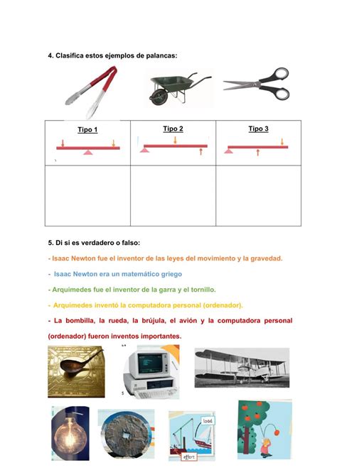 Ejercicio De Las Máquinas Simples Y Compuestas Maquinas Simples Y Compuestas Propiedades De