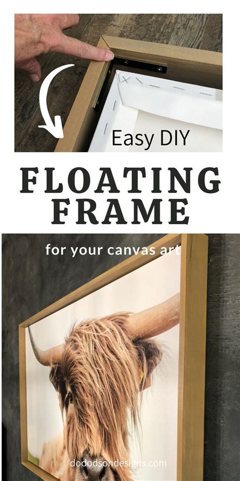 Simple Diy Floating Frame That Makes Your Canvas Look Diy Canvas