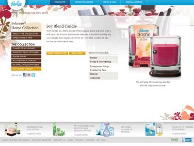 Febreze Home Collection Candles Home Fragrances - Candles, Air Fresheners, Scent collection