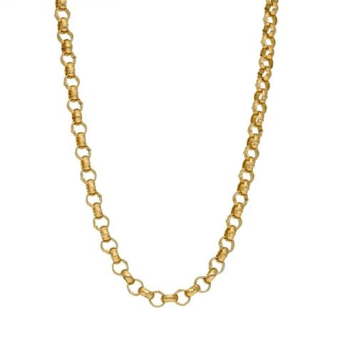 Ct Yellow Gold Belcher Chain Miltons Diamonds