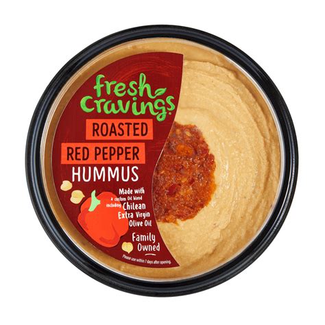 FRESH CRAVINGS Roasted Red Pepper Hummus Dip 17 Oz Walmart