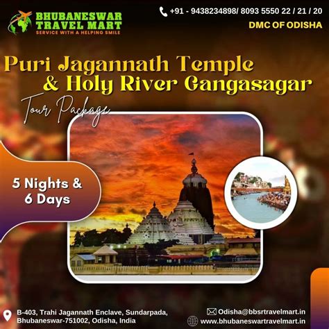 Puri Jagannath Temple And Holy River Gangasagar Tour Package At Rs