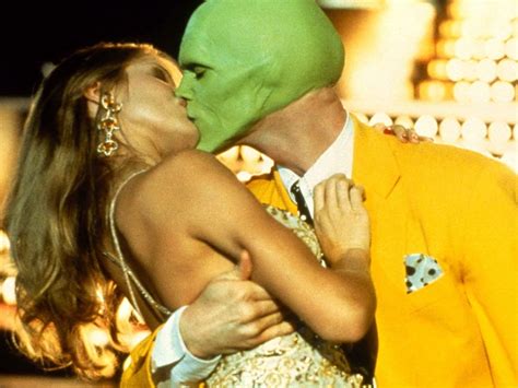 The Mask Movie Still Mask Jim Carrey Cameron Diaz Tina Carlyle Green Yellow Costume Kiss