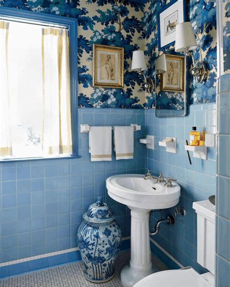 Vintage Blue Bathroom Tile Semis Online