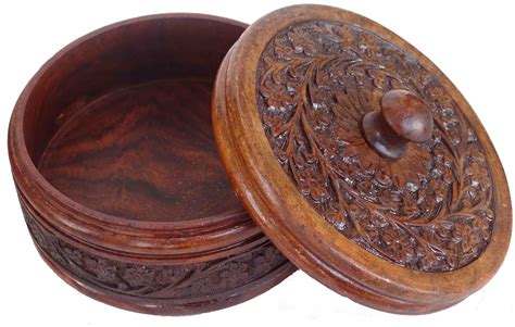 Wooden Round Jewellery Box Chapati Box Prices In India Shopclues