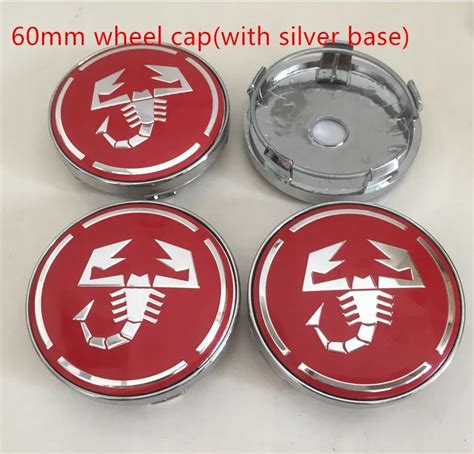 4pcs 56mm 60mm Abarth Car Wheel Center Hub Cap Badge Logo Sticker St