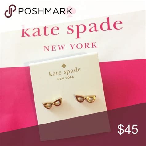 Kate Spade Lookout Gold Glasses Earring Kate Spade Kate Spade Jewelry Earrings Gold Glasses