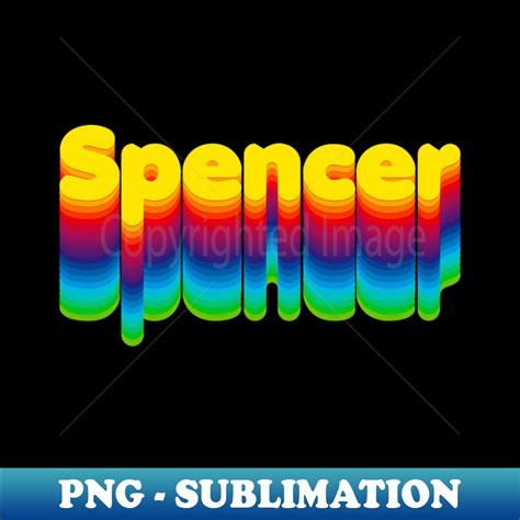 Rainbow Layers Spencer Name Label High Quality PNG Sublima Inspire