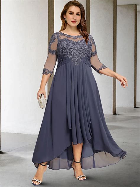 A Line Plus Size Curve Mother Of The Bride Dresses Elegant Dress Forma