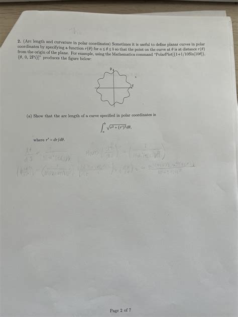 Solved (Arc length and curvature in polar coordinates) | Chegg.com