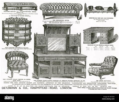 Advert For Oetzmann And Co Victorian Furniture 1883 Stock Photo Alamy