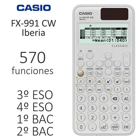 Calculadora científica Casio FX 991SP CW Iberia Classwiz