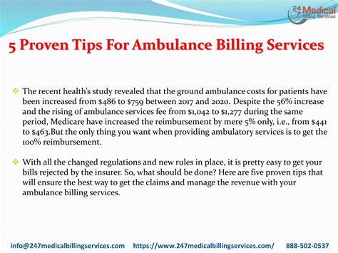 Ppt 5 Proven Tips For Ambulance Billing Servicespdf Powerpoint Presentation Id11255334