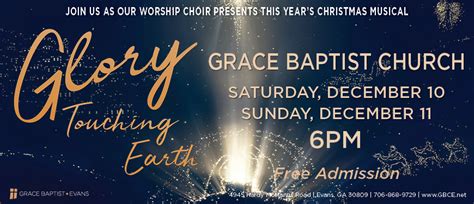 Tickets Grace Baptist Evans Christmas Musical Glory Touching