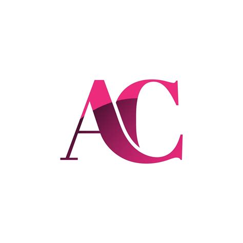 Download letter AC logo design. AC logo icon pink color vector free ...