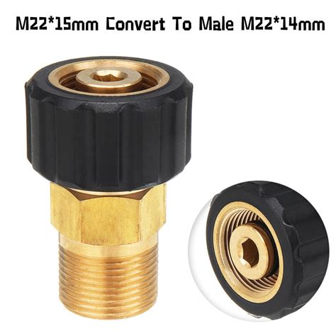 Adapter myjki ciśnieniowej żeński M22 15mm konwertuj na męski M22