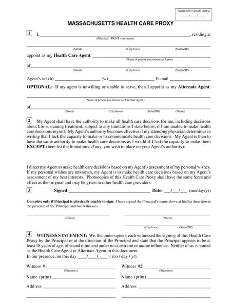 Free Health Care Proxy Form Fill Out Sign Online Dochub