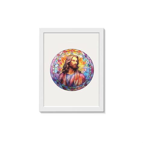 Quadro Decorativo Jesus Cristo Vitral Elo Produtos Especiais